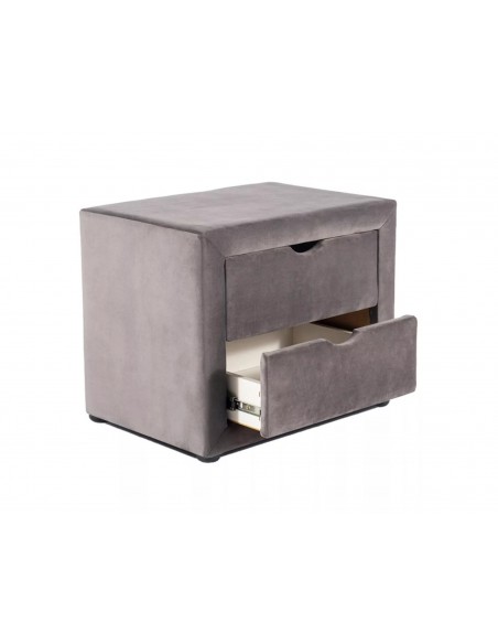 Szafka nocna tapicerowana ET2 Szary Velvet Szafka nocna tapicerowana ET2 Szary Velvet