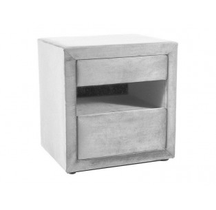 Szafka nocna tapicerowana ET3 Jasny Szary Velvet