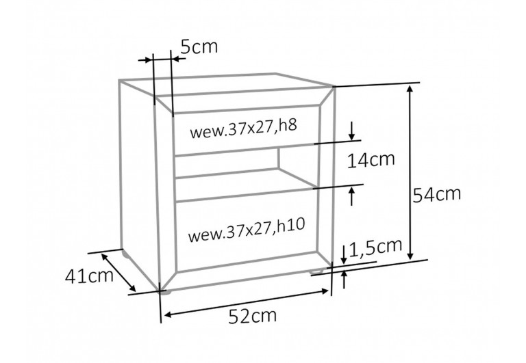 Szafka nocna tapicerowana ET3 Jasny Szary Velvet