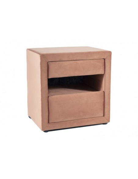 Szafka nocna tapicerowana ET3 Różowy Velvet