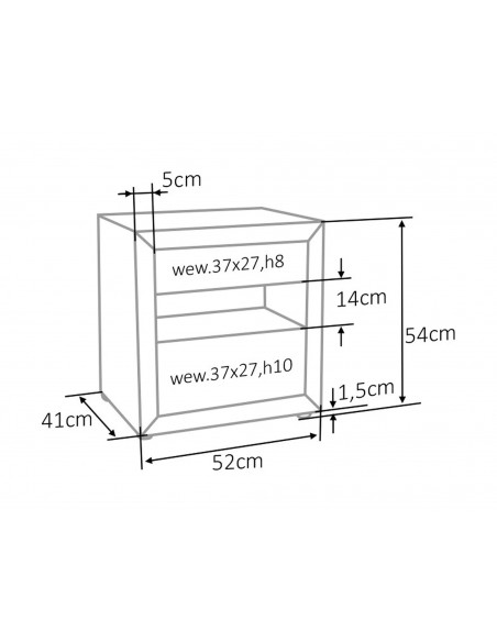 Szafka nocna tapicerowana ET3 Różowy Velvet