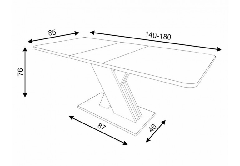Stół rozkładany 140-180 Dąb Artisan Exel