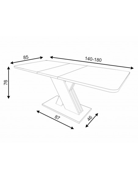 Stół rozkładany 140-180 Dąb Wotan Exel