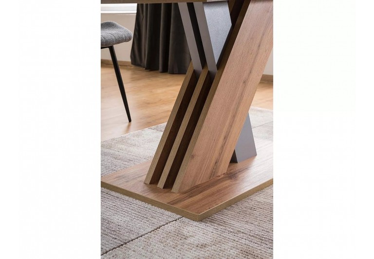 Stół rozkładany 140-180 Dąb Wotan Srebrny Exel