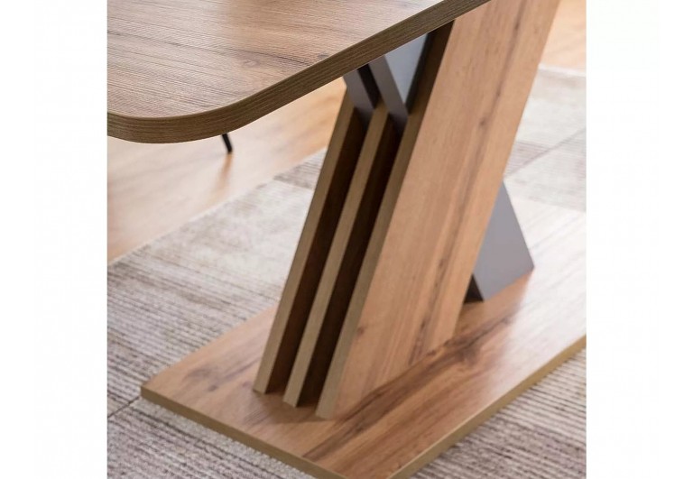 Stół rozkładany 140-180 Dąb Wotan Srebrny Exel