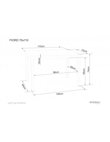 Stół 110 Biały Fiord