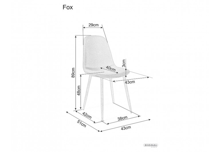 Krzesło Szare Fox CZ