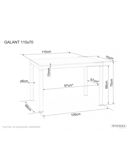 Stół 110 Biały Galant