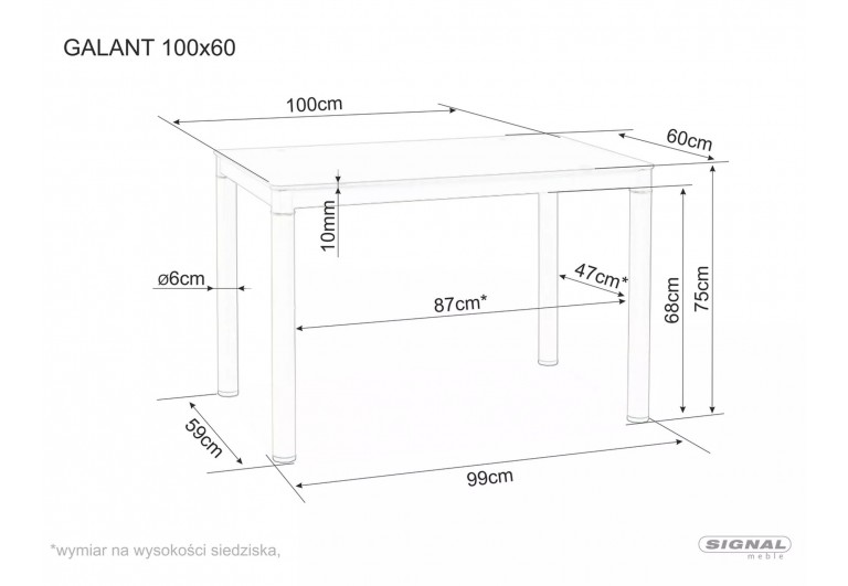 Stół 100 Biały Galant