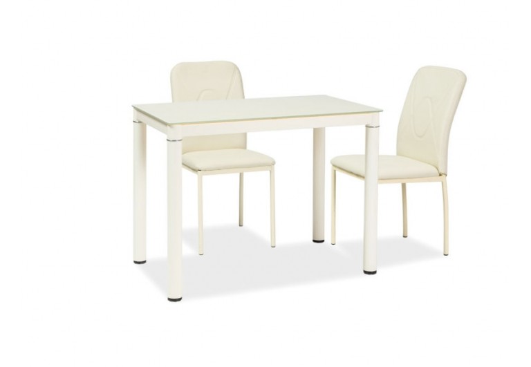 Stół szklany 100 Kremowy Galant