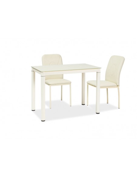 Stół szklany 100 Kremowy Galant