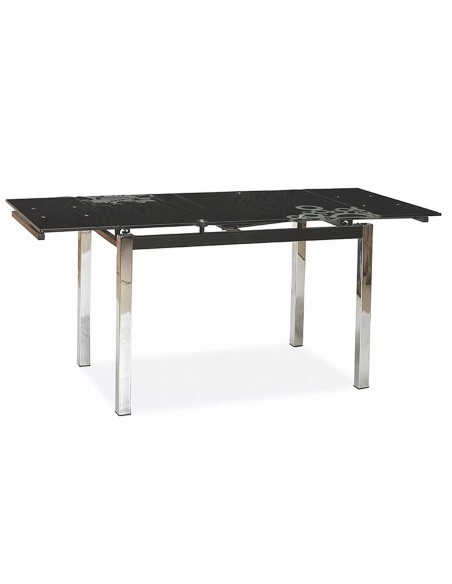Stół rozkładany szklany 110-170 Czarny GD-017