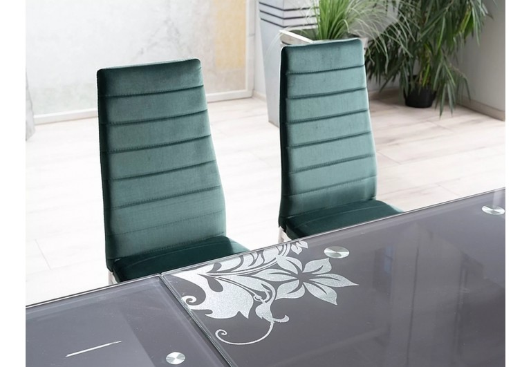 Stół rozkładany szklany 110-170 Czarny GD-017