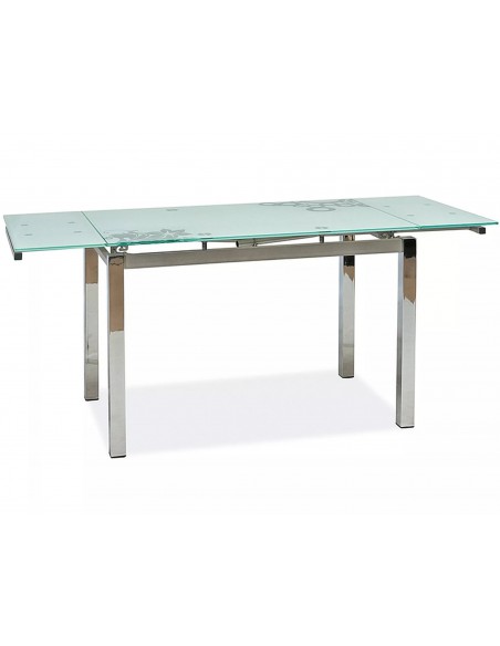 Stół rozkładany szklany 110-170 Biały GD-017