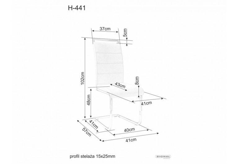 Krzesło H-441 Czarne Velvet