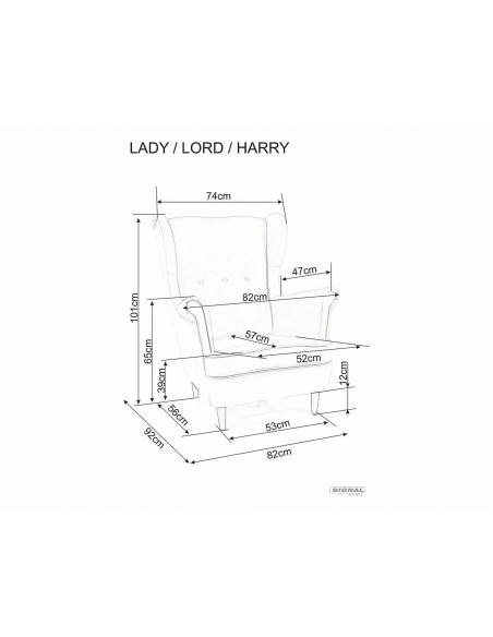 Fotel wypoczynkowy Szary Harry Velvet