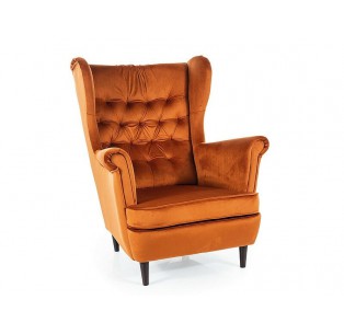 Fotel wypoczynkowy Cynamonowy Harry Velvet