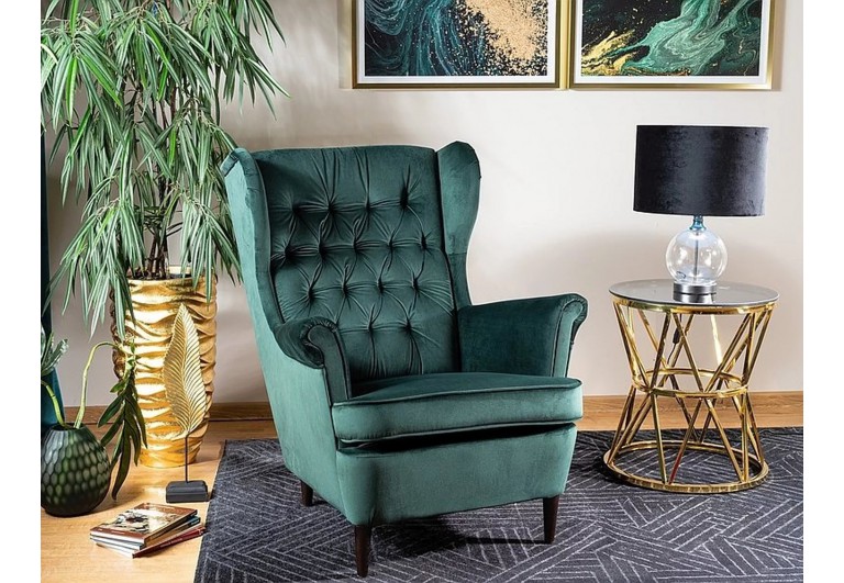 Fotel wypoczynkowy Zielony Harry Velvet