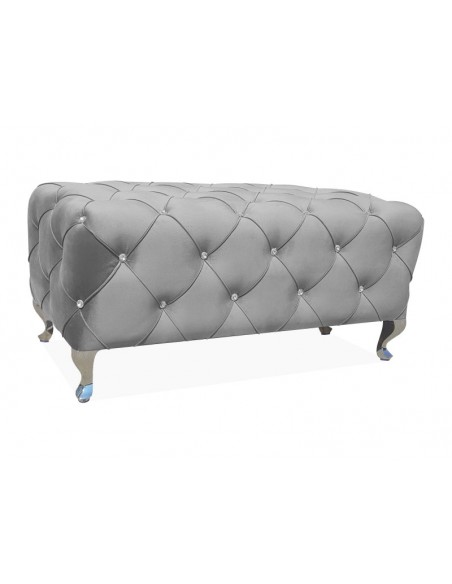 Pufa prostokątną Hestia Szara