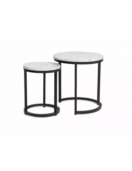 Zestaw ław okrągłych Hola Białe