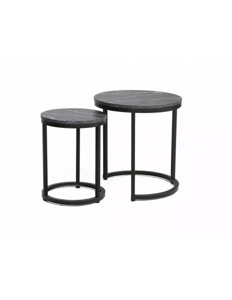 Zestaw ław okrągłych Hola Czarne