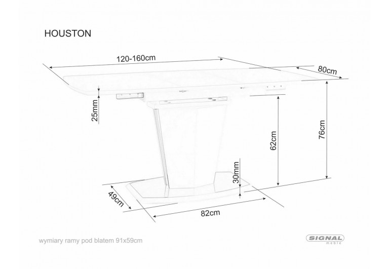 Stół rozkładany Houston