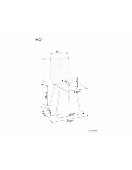 Krzesło Ivo Velvet Czarne