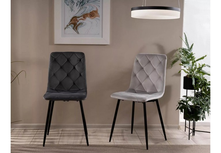 Krzesło Jerry Velvet Czarne