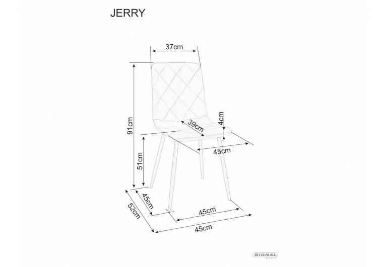 Krzesło Jerry Velvet Czarne