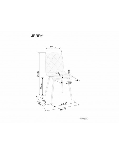 Krzesło Jerry Velvet Czarne