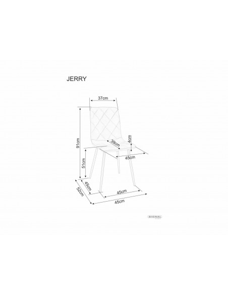 Krzesło Jerry Velvet Ciemny Beż Krzesło Jerry Velvet Ciemny Beż