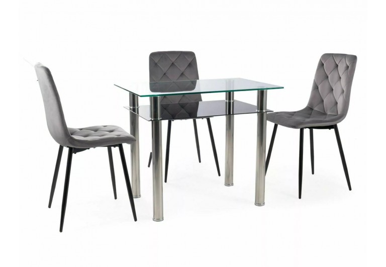 Krzesło Jerry Velvet Szare