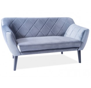 Sofa Karo 2 Velvet Szary Nogi Wenge