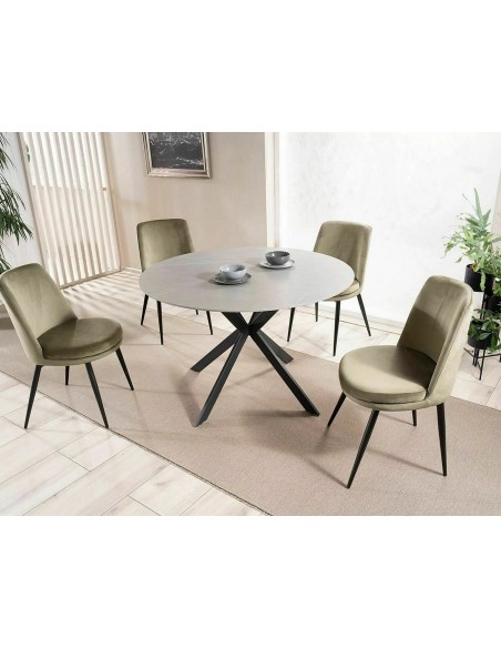 Krzesło Kayla Beżowe Velvet