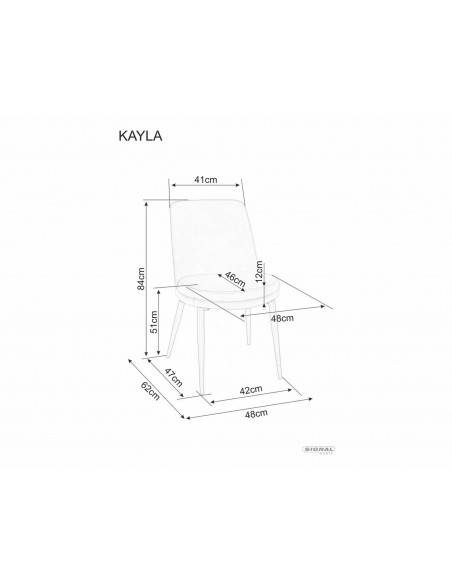 Krzesło Kayla Beżowe Velvet