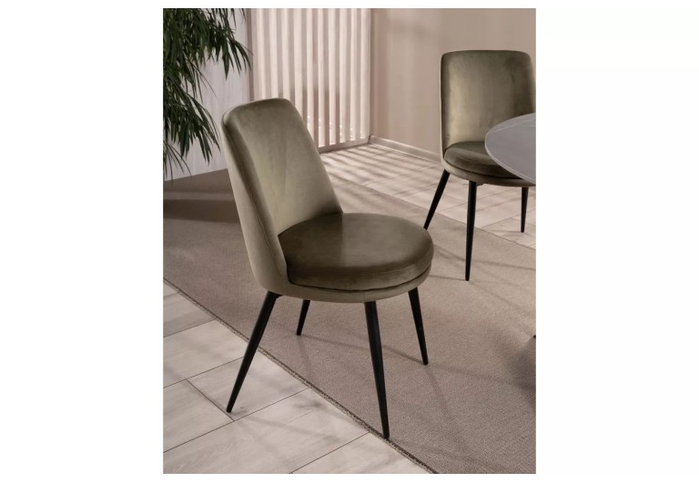 Krzesło Kayla Oliwkowe Velvet