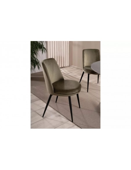 Krzesło Kayla Oliwkowe Velvet