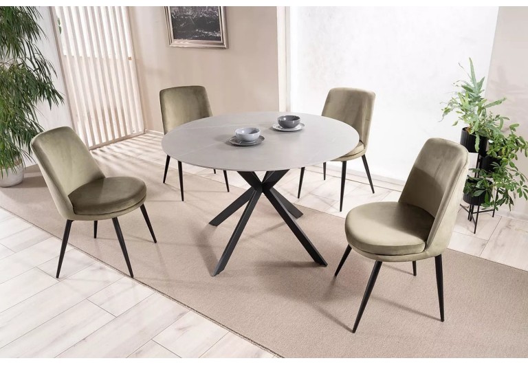 Krzesło Kayla Oliwkowe Velvet