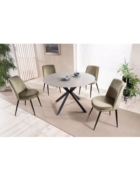 Krzesło Kayla Oliwkowe Velvet