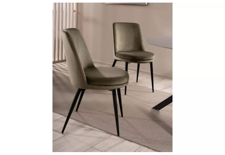 Krzesło Kayla Oliwkowe Velvet