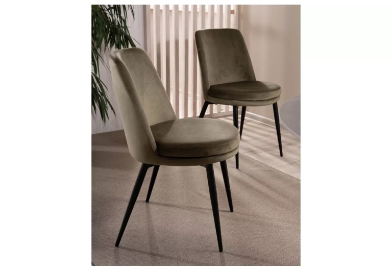 Krzesło Kayla Oliwkowe Velvet