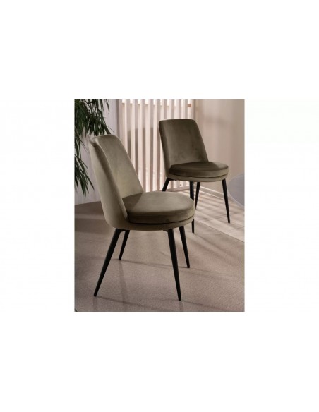 Krzesło Kayla Oliwkowe Velvet