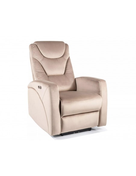 Fotel wypoczynkowy rozkładany Kronos Velvet Ciemny Beż