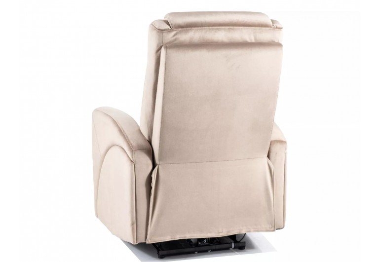 Fotel wypoczynkowy rozkładany Kronos Velvet Ciemny Beż