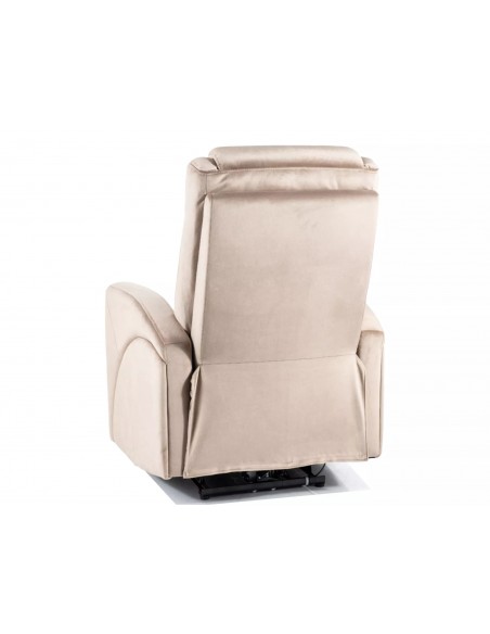 Fotel wypoczynkowy rozkładany Kronos Velvet Ciemny Beż