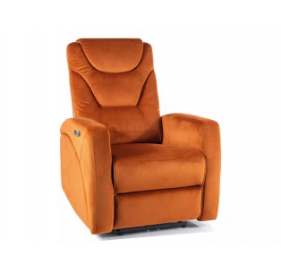 Fotel wypoczynkowy rozkładany Kronos Velvet Cynamonowy