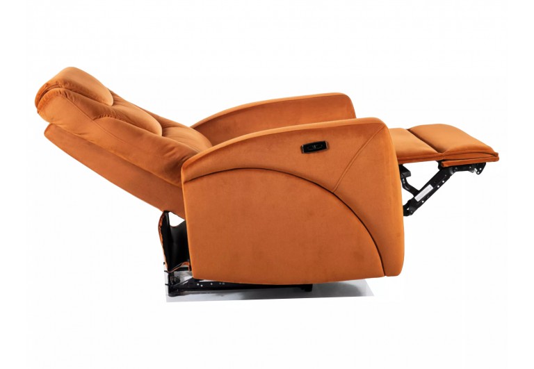 Fotel wypoczynkowy rozkładany Kronos Velvet Cynamonowy