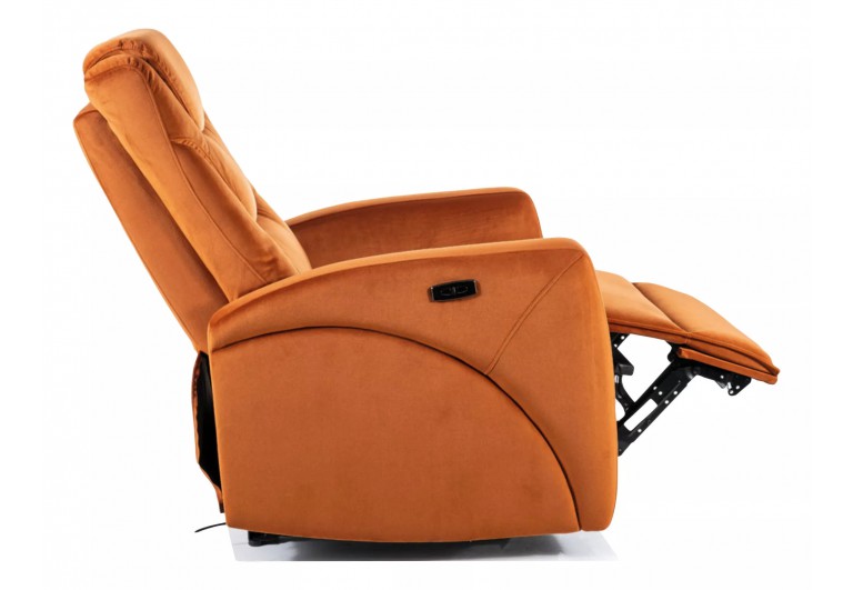 Fotel wypoczynkowy rozkładany Kronos Velvet Cynamonowy