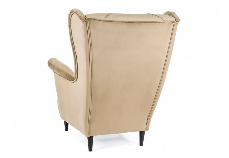 Fotel uszak Lady Velvet Beżowy