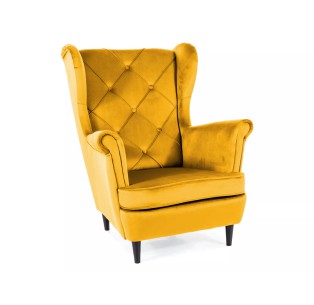 Fotel uszak Lady Velvet Curry
